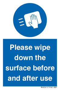 Please wipe down the surface before and after use